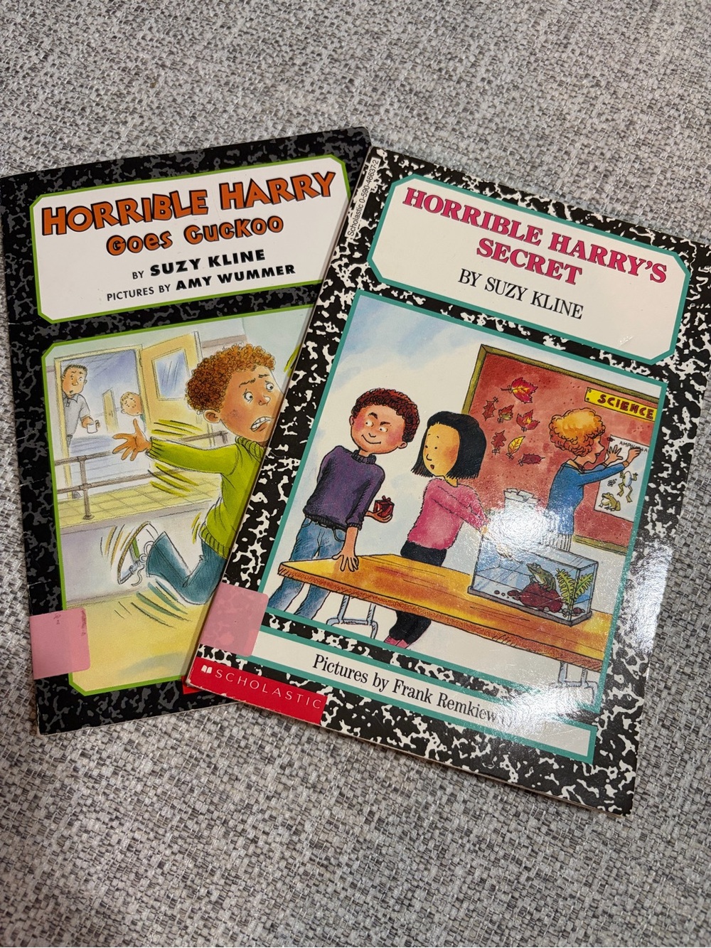 Scholastic Horrible Harry Kids Picture Books - Black, White, Green, Pink, Red